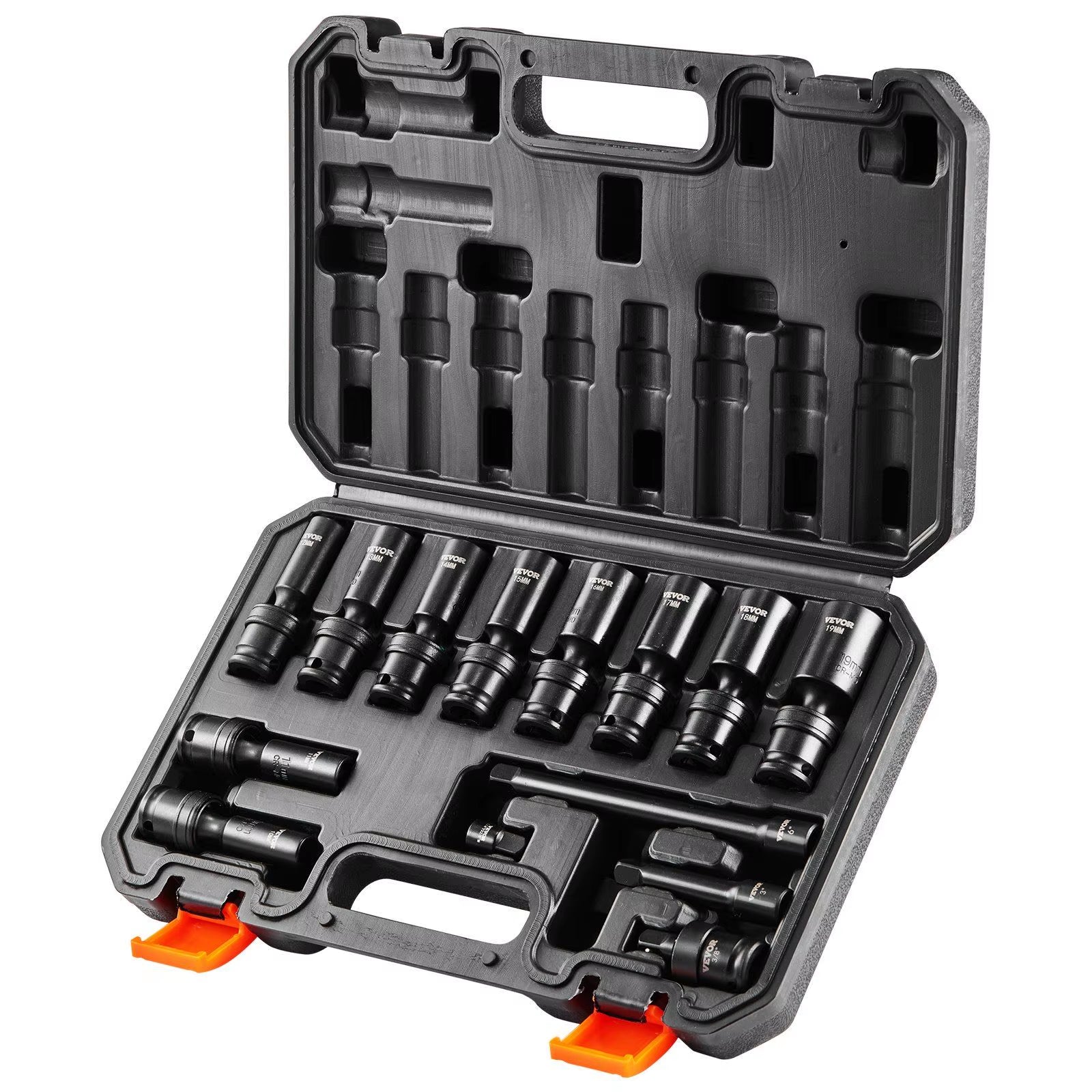 DB Wholesale 360 Degree Swivel Impact Socket Set 14Pcs 6-Point 3/8In Drive DIY Grade CR-V Material Chrome Finish Customizable OEM
