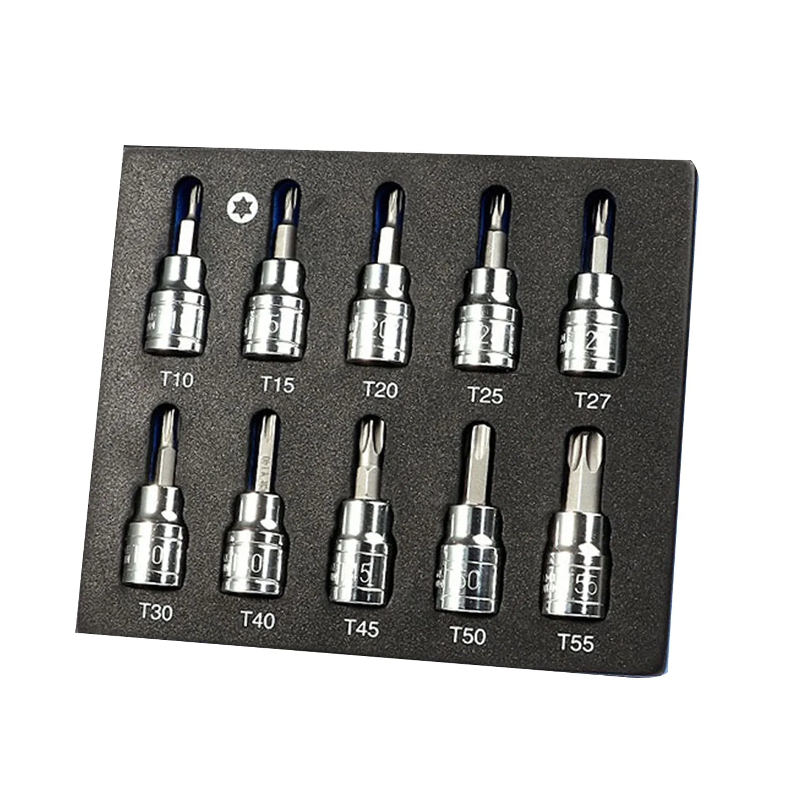 Socket Set 10-Piece Torx Socket Set T10 - T55 Drive Socket Set 3/8 Inches