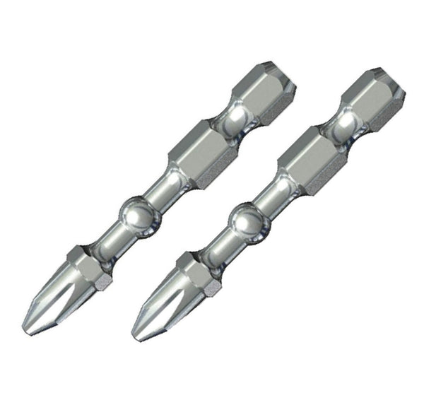 Vessel 2Pc Phillips JIS Impact Ball Torsion Bit Set PH2 X 2'' Made in Japan