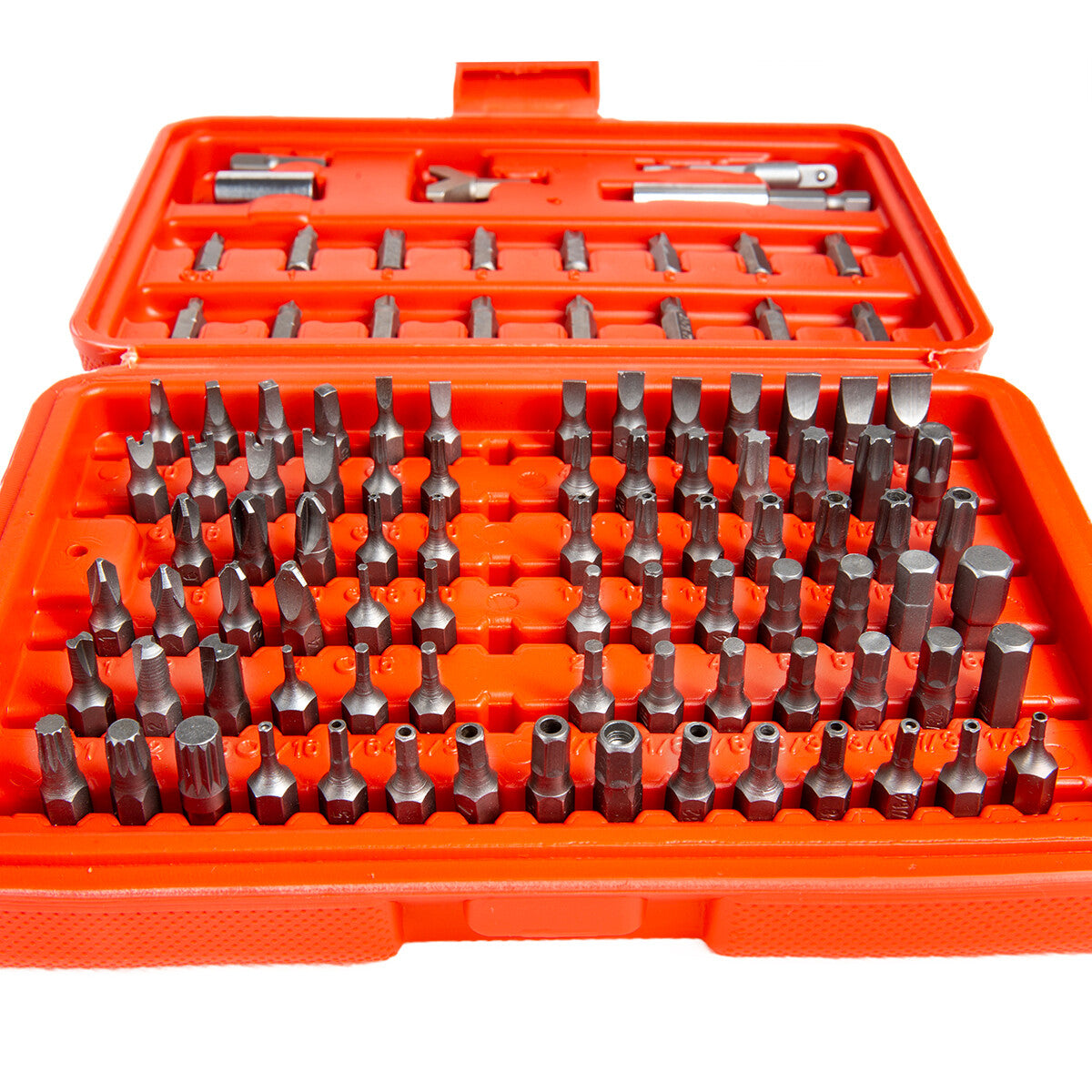 Xtremepowerus 100Pc Security Bit Set Torx Star Tamper Screws Hex Key Phillips