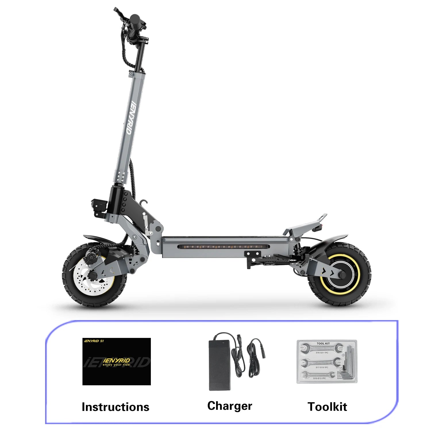 IE-S1 Electric Scooter 800W Motor 48V15AH Lithium Battery E-Scooter 10-Inch Off-Road Tires Foldable E-Scooters