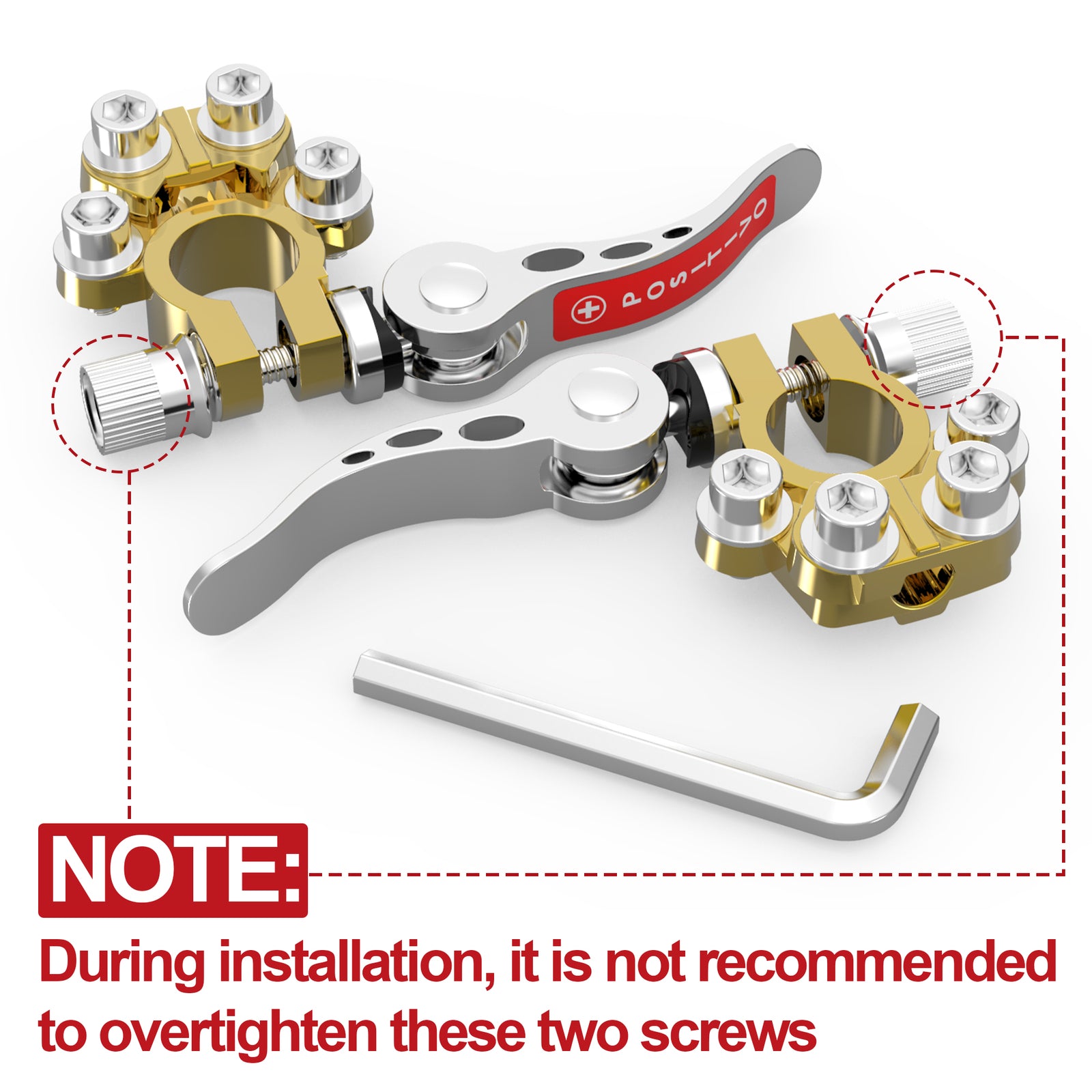2Pcs Car Battery Terminals Connector Clamp Quick Release Adjust Disconnect Tool
