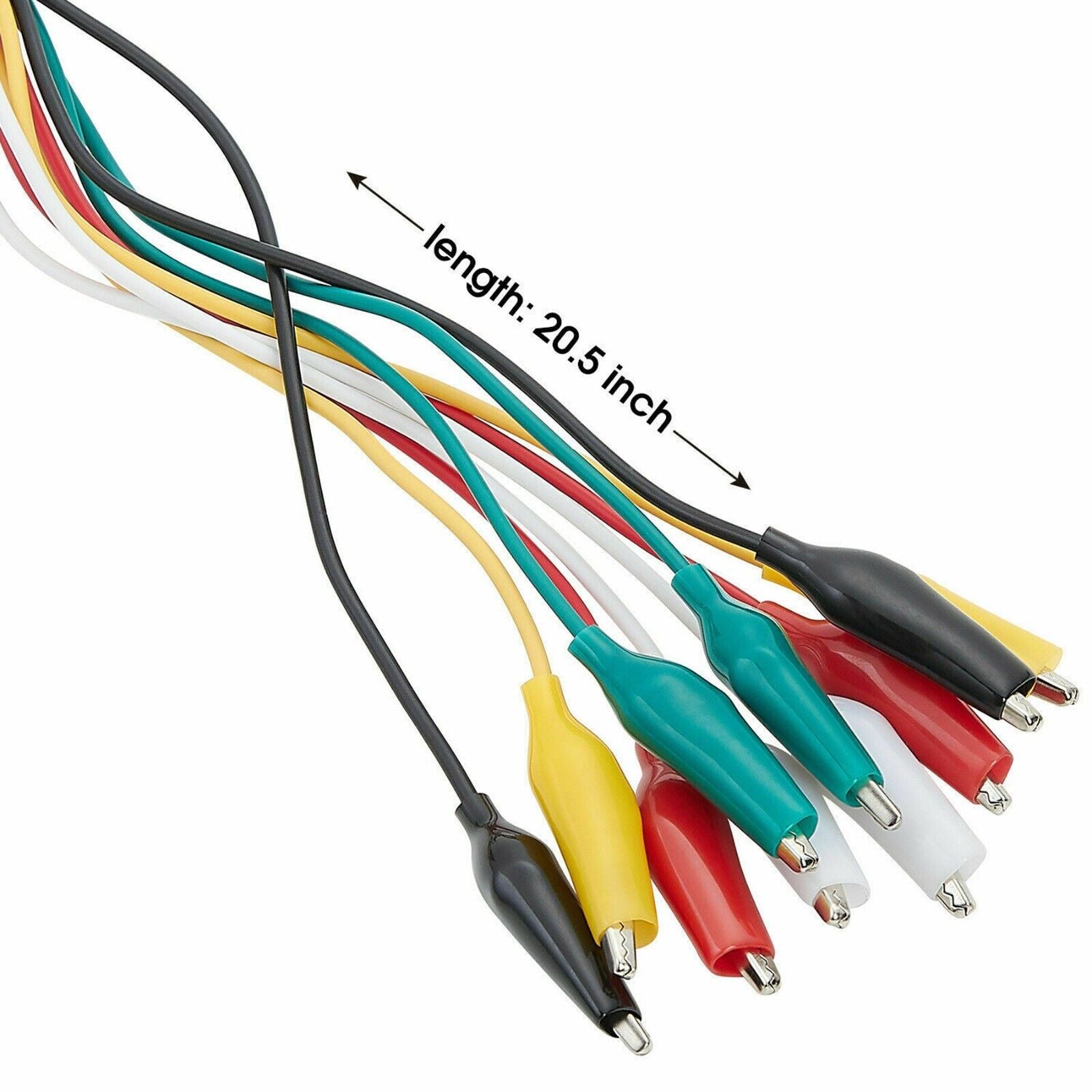 20Pcs Double-Ended Wire Crocodile Alligator Clips Test Leads Jumper Cable