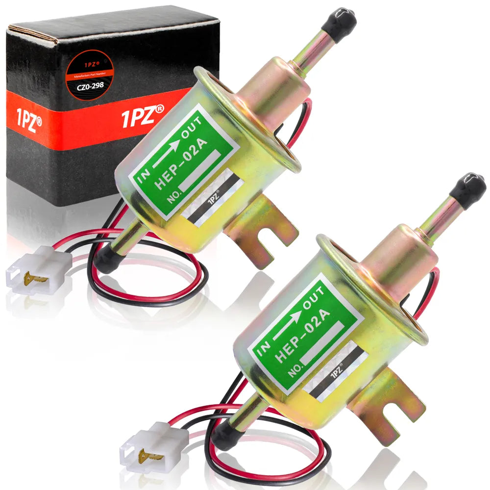 2 Packs 12V Electric Fuel Pump HEP-02A Universal Inline Low Pressure Gas Diesel