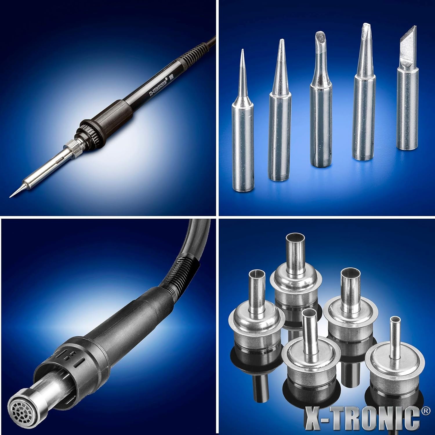 4040-PRO-X • Platinum Series • 700 Watt Hot Air Rework Soldering Iron Station • Brushless DC Vortex Blower Air System • C/F Conversion, 0-30 Min Sleep, Calibration & Auto Cool down Features!