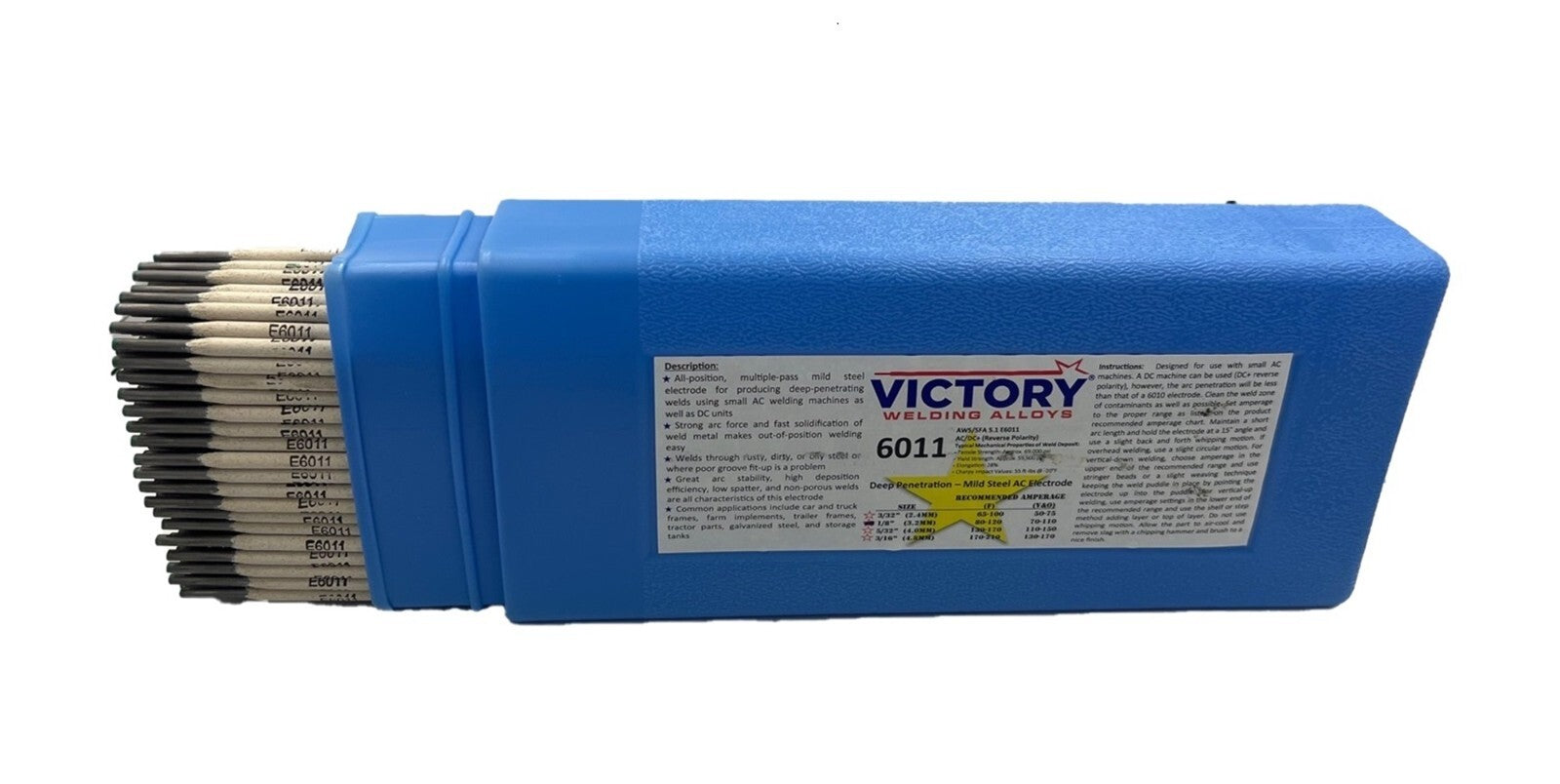 E6011 3/32" 5Ibs Stick Welding Electrode 6011 Welding Rods 1 Pack 5Ibs