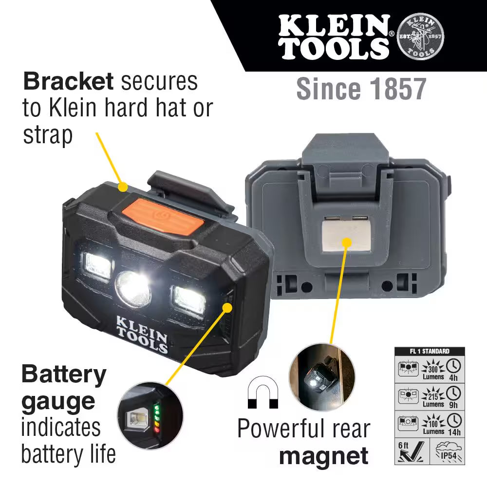 Rechargeable Headlamp and Work Light, 300 Lumens, 3 Modes