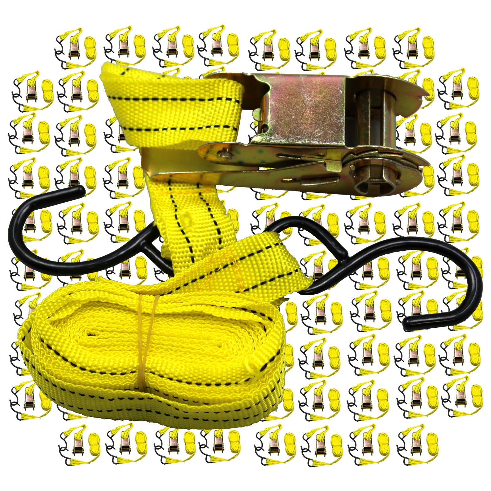Lot of 96 Ratchet Tie down Cargo Straps 1" Inch X 13' Ft with S Hooks US SELLER