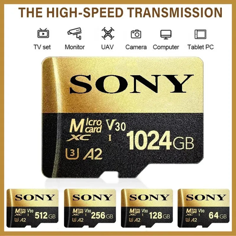 SD Memory Card High Speed Micro TF SD Card 128GB 1TB 512GB 256GB A2 U3 V30 SD TF Flash Cards for Xiaomi Phone Computer