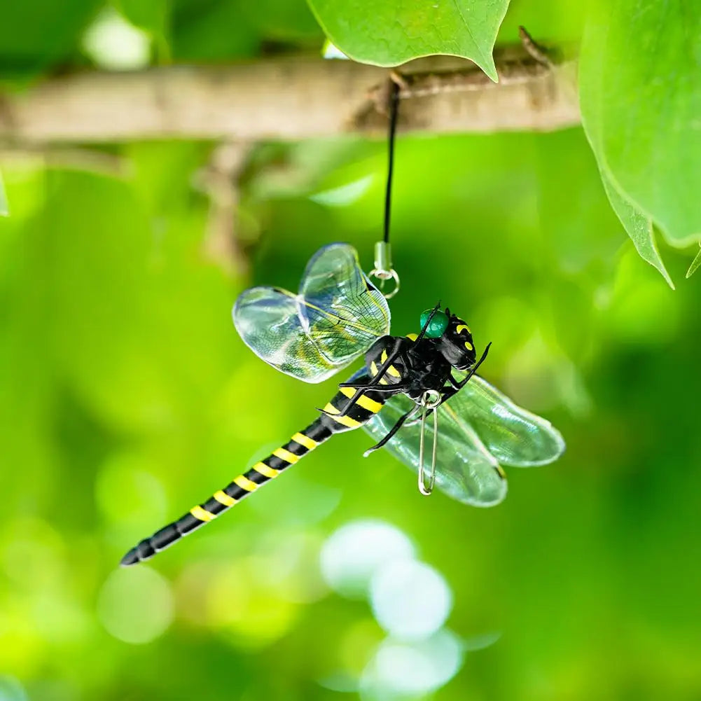 Simulation Dragonfly Outdoor Mosquito Repellent Insect Model Garden Hanging Ornaments 12CM