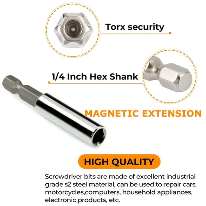 33 Tamper Proof Security Torq Hex Star Spanner Tri Wing Screwdriver Torx Bit Set