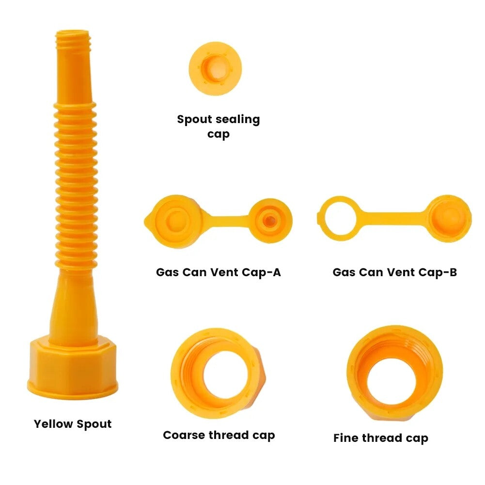 5✖ Replacement Gas Can Spout Nozzle Vent Kit for Plastic Gas Cans Old Style Cap
