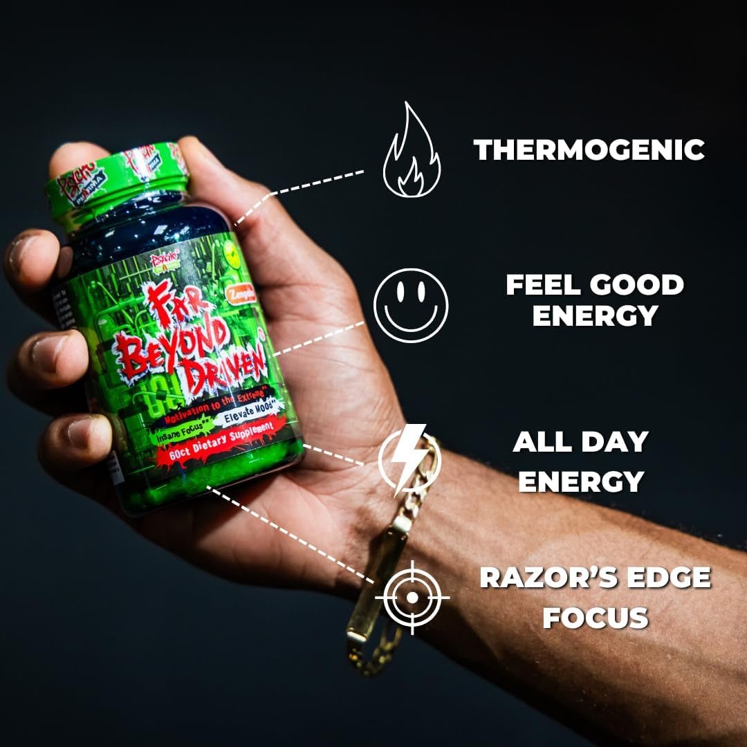 Far beyond Driven, for Increased Energy to Burn with Improved Focus, Positive Mood.