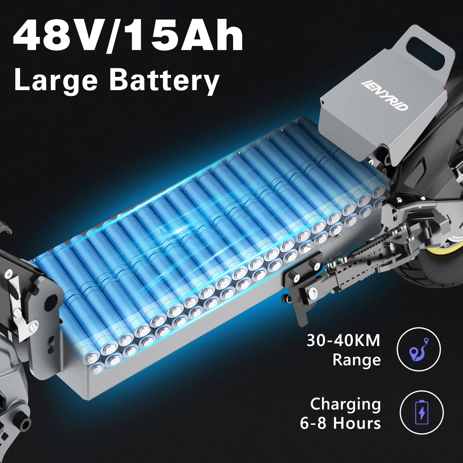 IE-S1 Electric Scooter 800W Motor 48V15AH Lithium Battery E-Scooter 10-Inch Off-Road Tires Foldable E-Scooters