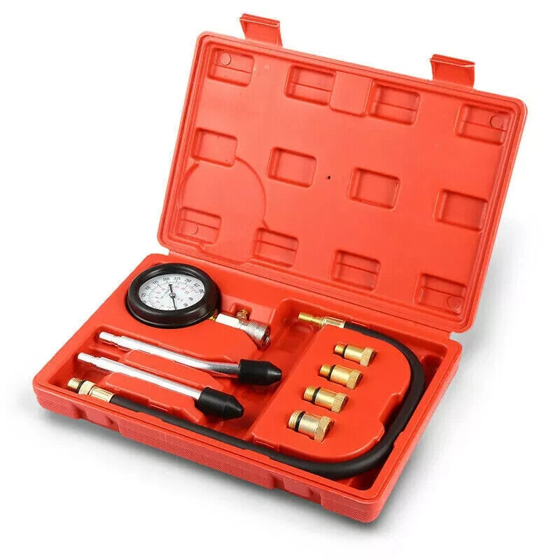 Engine Cylinder Compression Gauge Tester Kit Gas Engine Diagnostic Testing Tool.