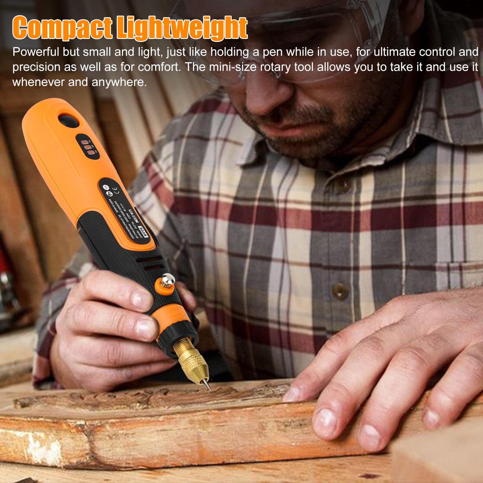 Cordless Grinder Rotary Tool Kit Battery Powered 3 Speeds with 46Pcs Accessories