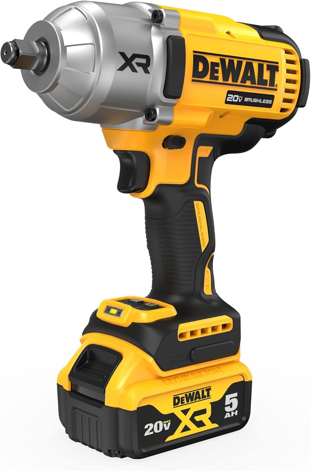 20V MAX Cordless Impact Wrench Kit, 20V MAX, 1/2" Hog Ring with 4-Mode Speed, Includes Battery, Charger and Kit Bag (DCF900P1)