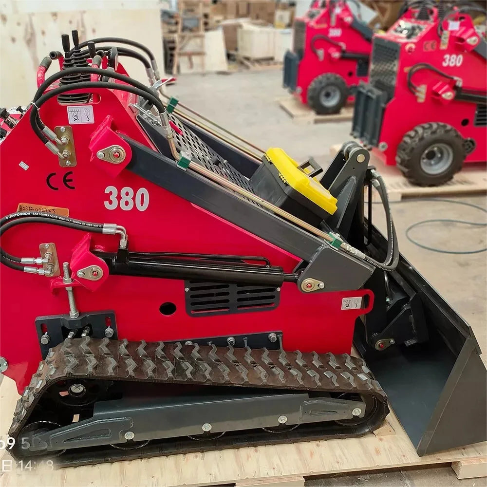 USA Hot Mini Skid Steer Loader with Bucket Compact 26HP Mini Skid Steer Track Loader Attachment EPA Petrol Engine on Sale