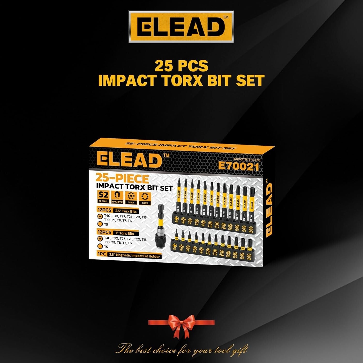 Tamper Proof Torx Bit Set: 25 Pieces T4-T40 Torx Bits Set | Torx Security Bit