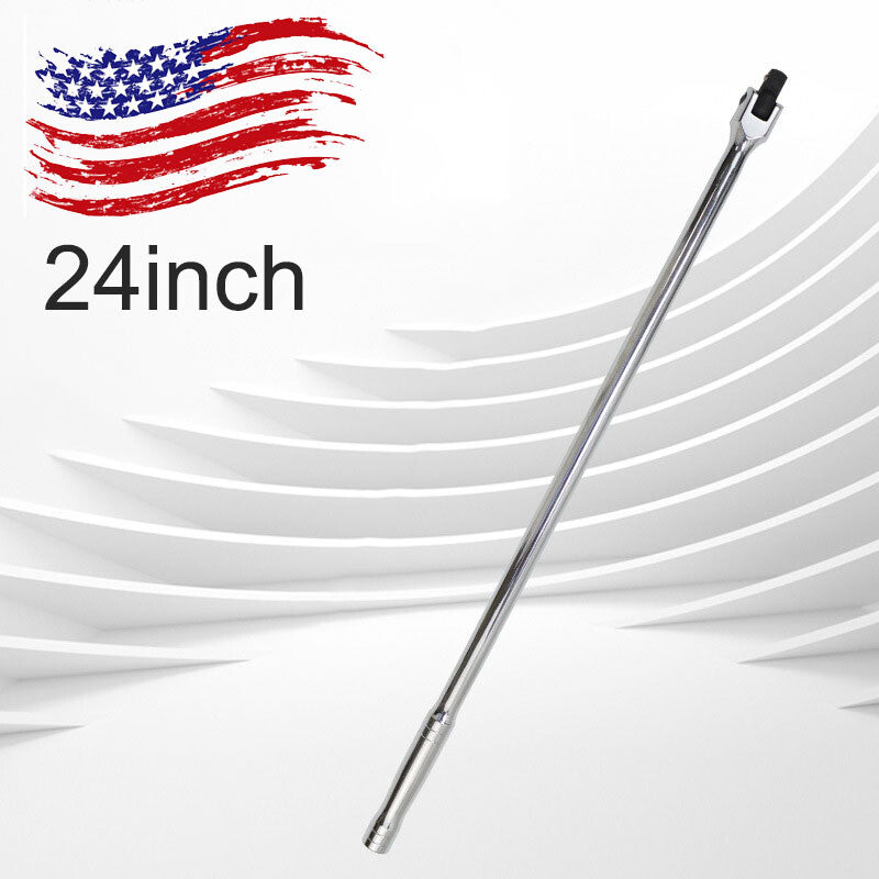 1/2 Inch Drive Breaker Bar Tool for Socket Wrench Cr-V Steel 24 Long Handle