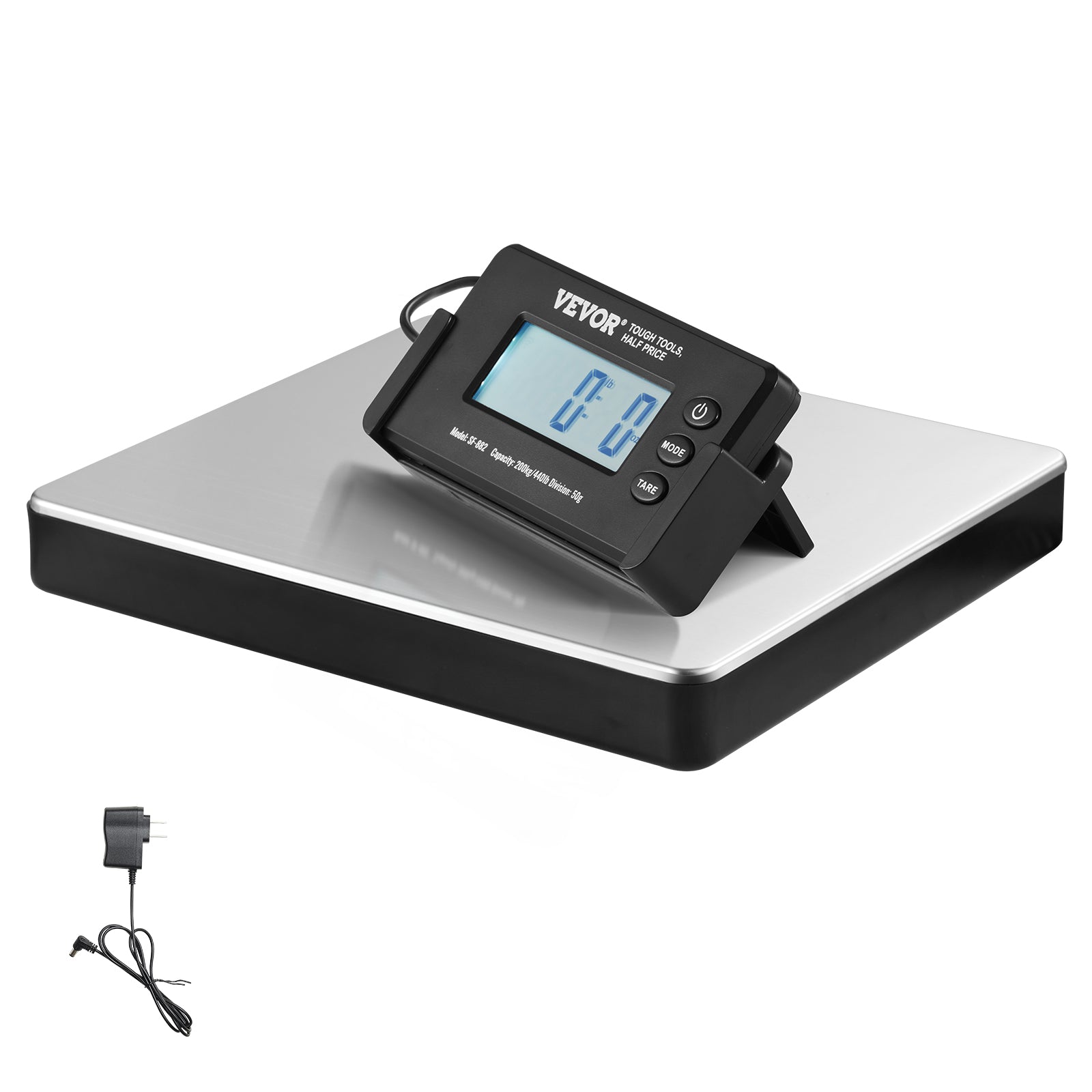 VEVOR Shipping Scale 110 Lbs/440 Lbs Digital Postal Scale AC/DC Package LCD