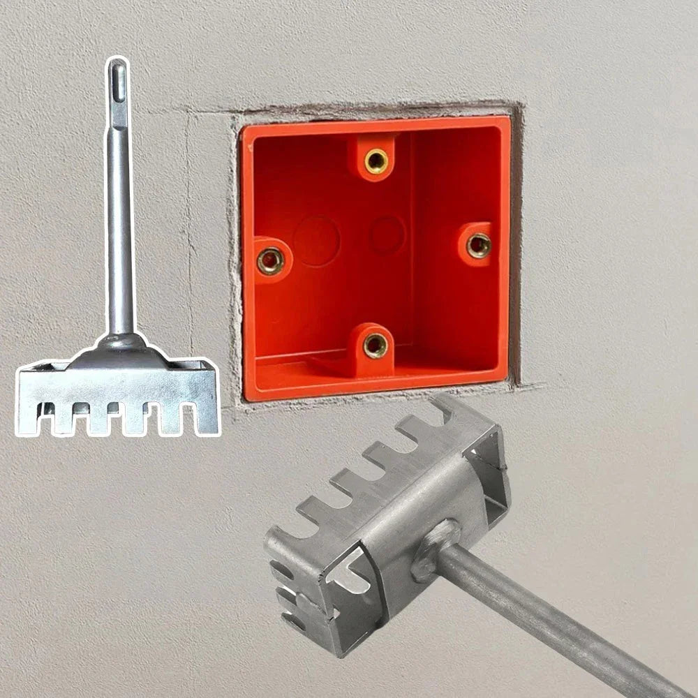 Square Drill Hole Cutter Opener Electric Creative Electrical Box Slot Expansion Plumber Wall Slotting Installation Socket Tool