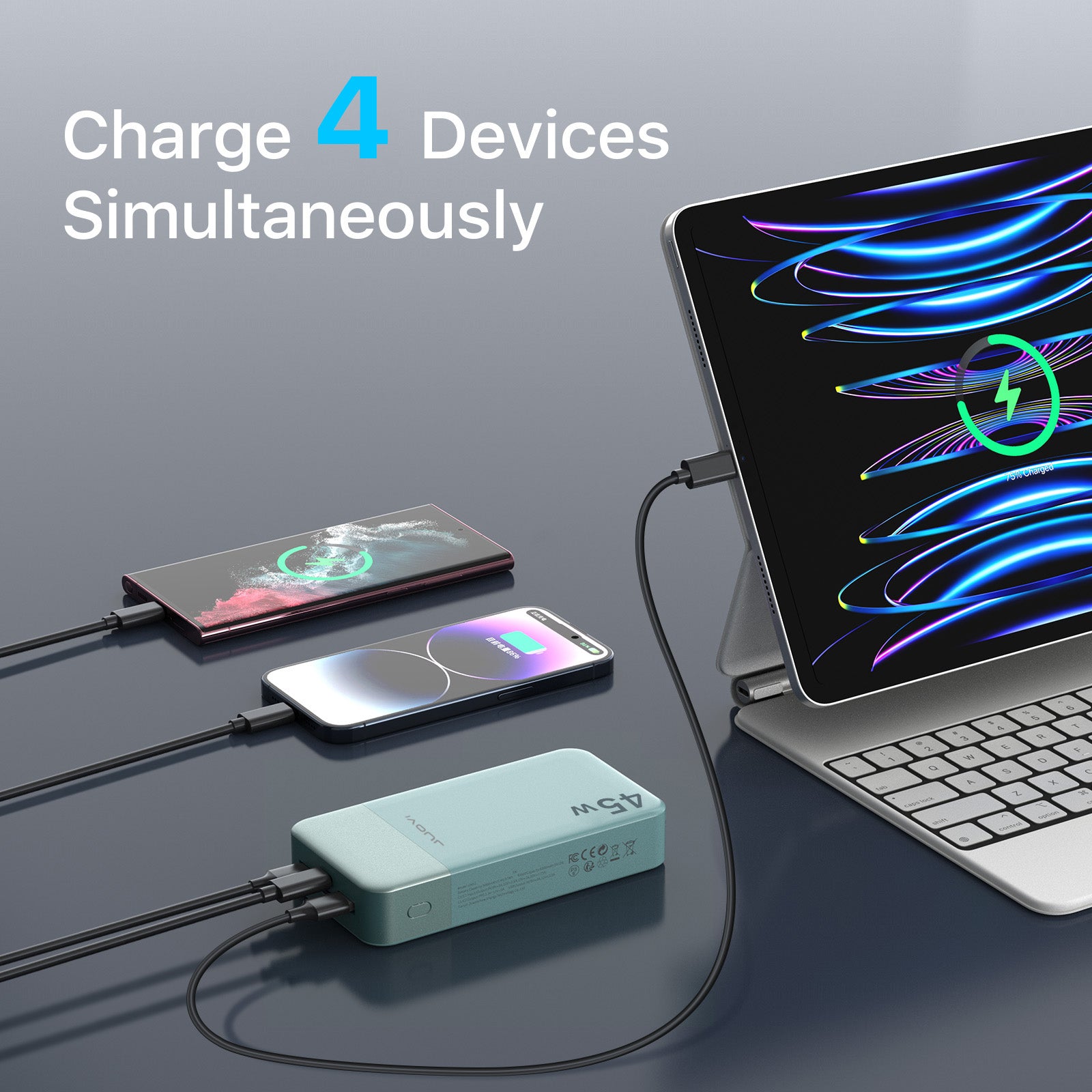 Power Bank 20000Mah 45W Portable Charger External Battery Backup for Cell Phone