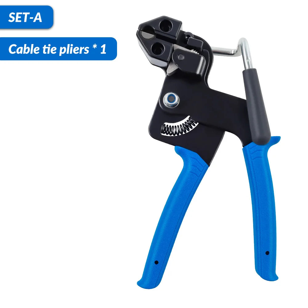 Stainless Steel Cable Tie Pliers, Cable Tie Gun, Self-Locking Cable Tie Cutter, Household Fastening Belt Cutting/Tightening Tool