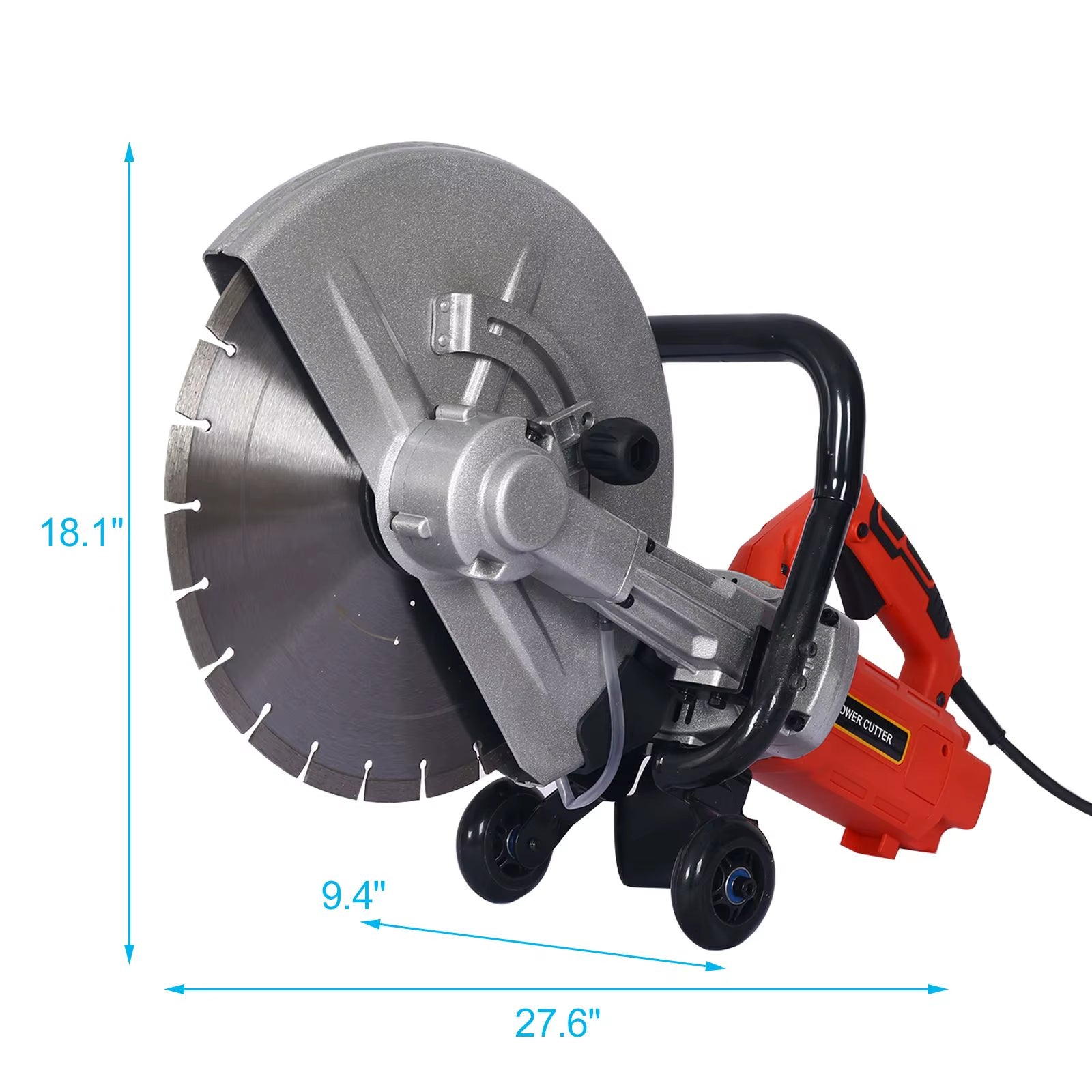 DB Electric 14\" Wet/Dry Concrete Cut off Saw 3000W with Water Line Attachment Guide Roller New & Used Condition Includes Blade