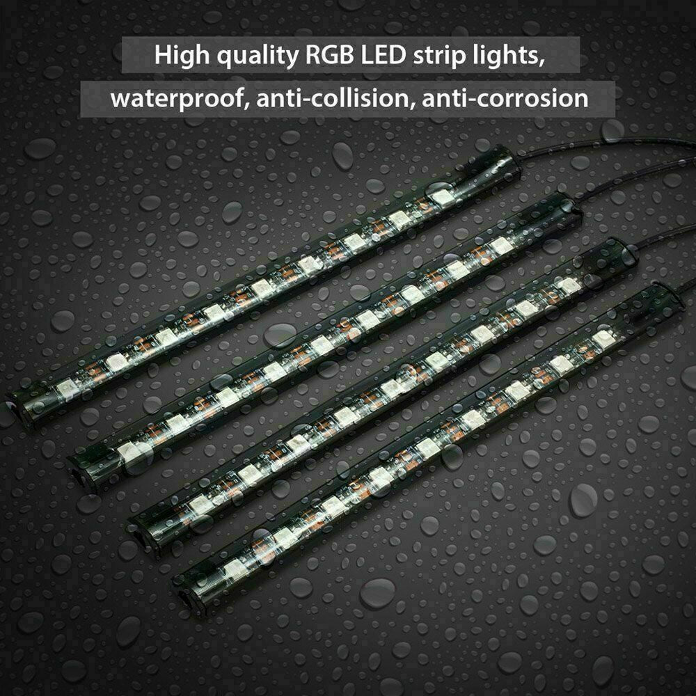4X9 4X12 LED Car Interior Decor Neon Atmosphere Light Strip with Music Control