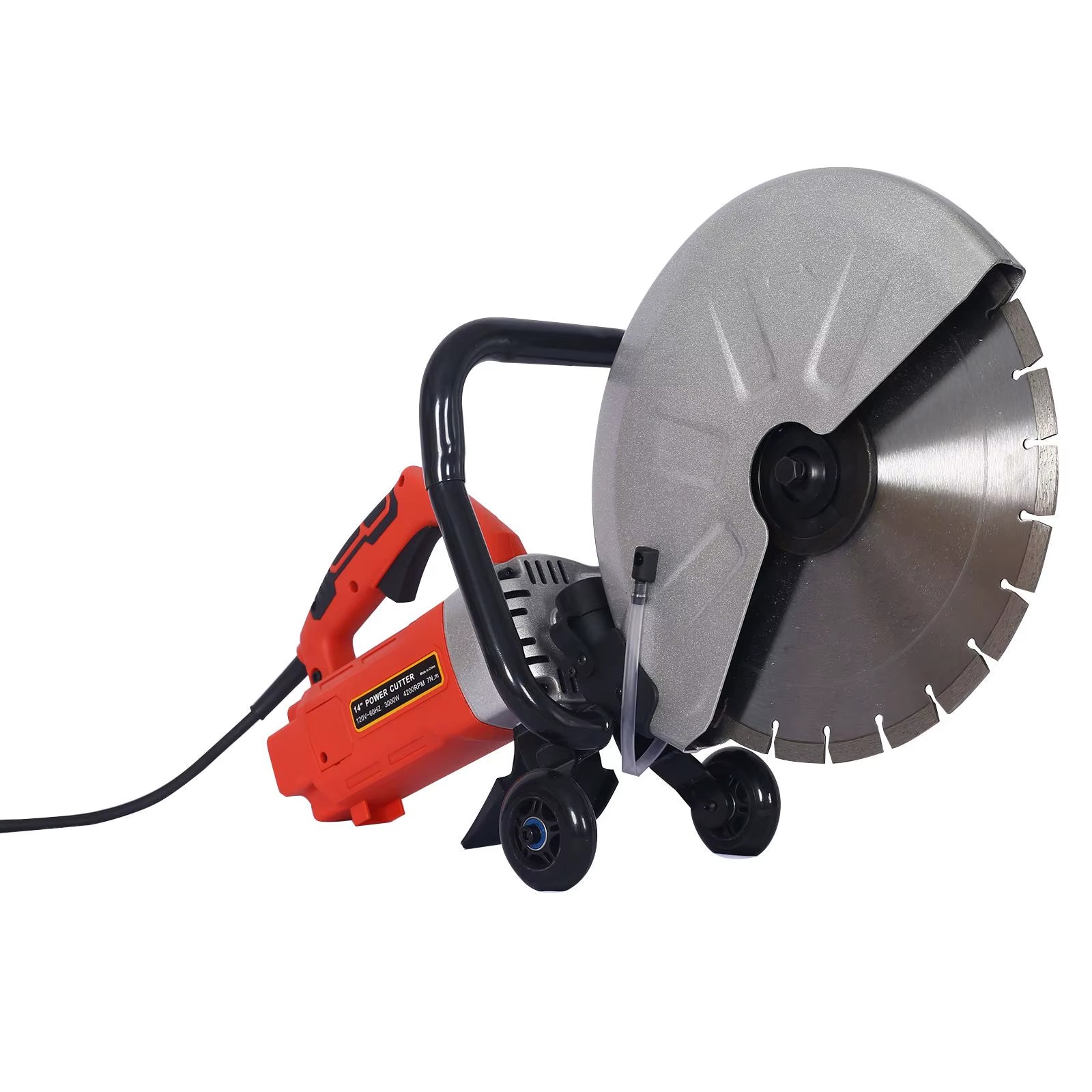 DB Electric 14\" Wet/Dry Concrete Cut off Saw 3000W with Water Line Attachment Guide Roller New & Used Condition Includes Blade