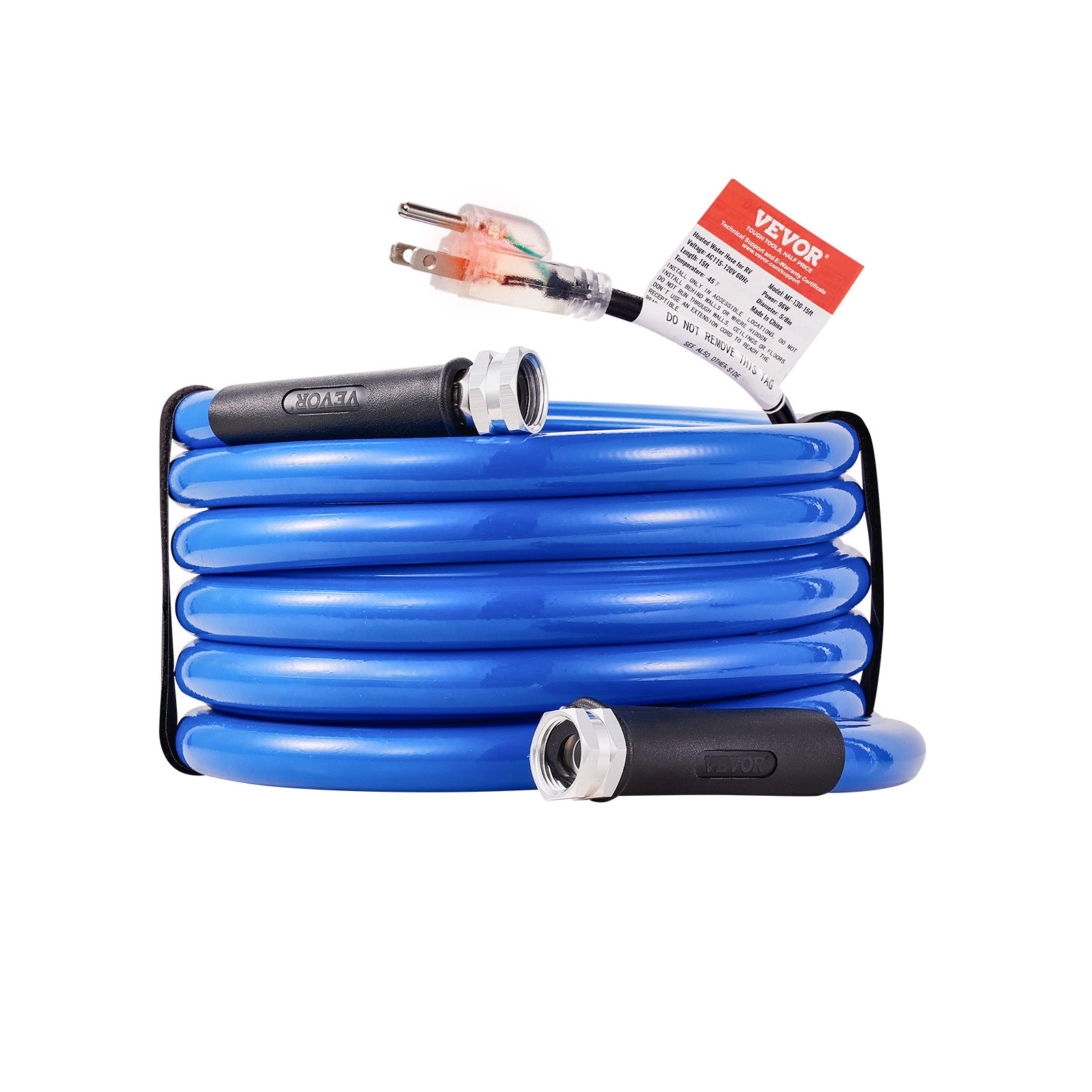 VEVOR Heated Water Hose 15Ft-100Ft for RV -45℉ Antifreeze Drinking Water Hose