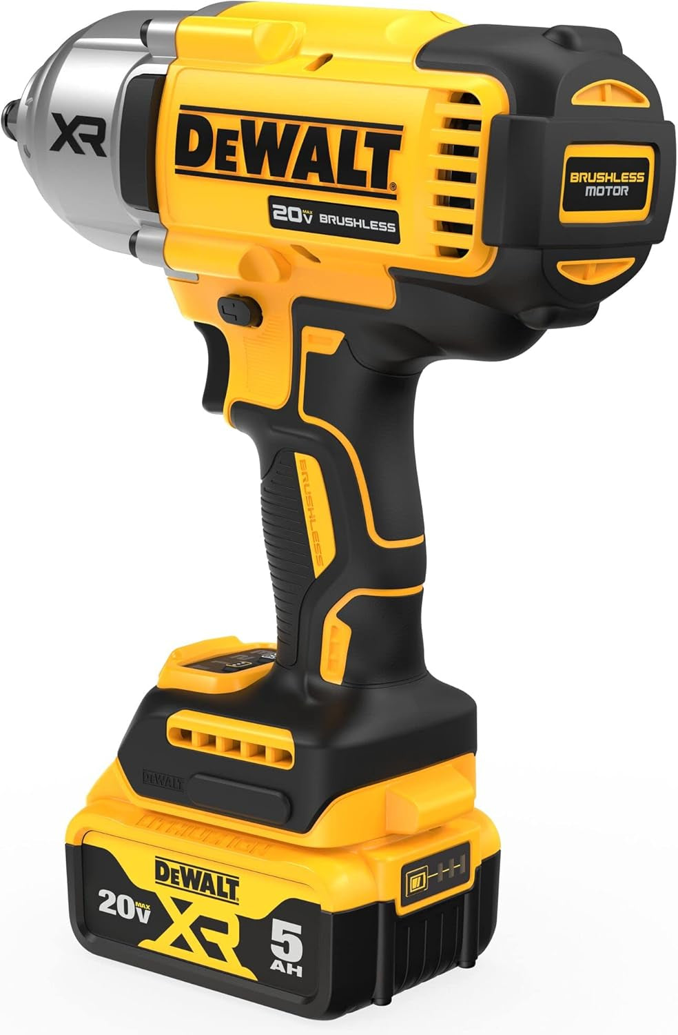 20V MAX Cordless Impact Wrench Kit, 20V MAX, 1/2" Hog Ring with 4-Mode Speed, Includes Battery, Charger and Kit Bag (DCF900P1)