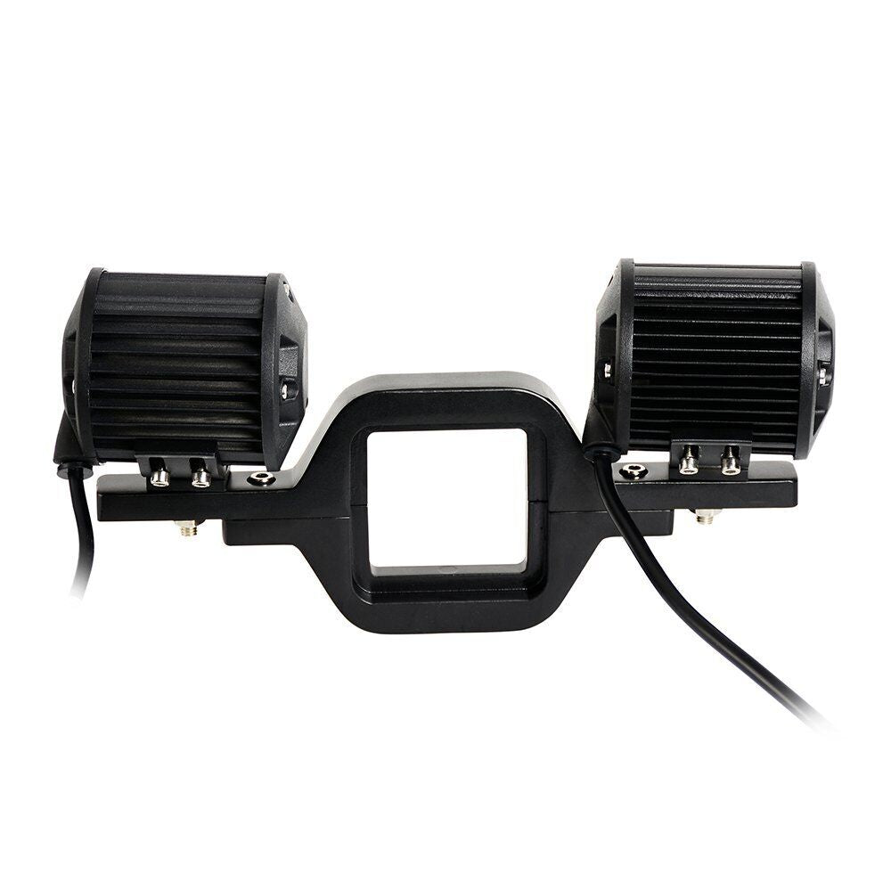 Tow Hitch Mounting Bracket +Tri-Row LED Work Light Pods Backup Reverse for Truck