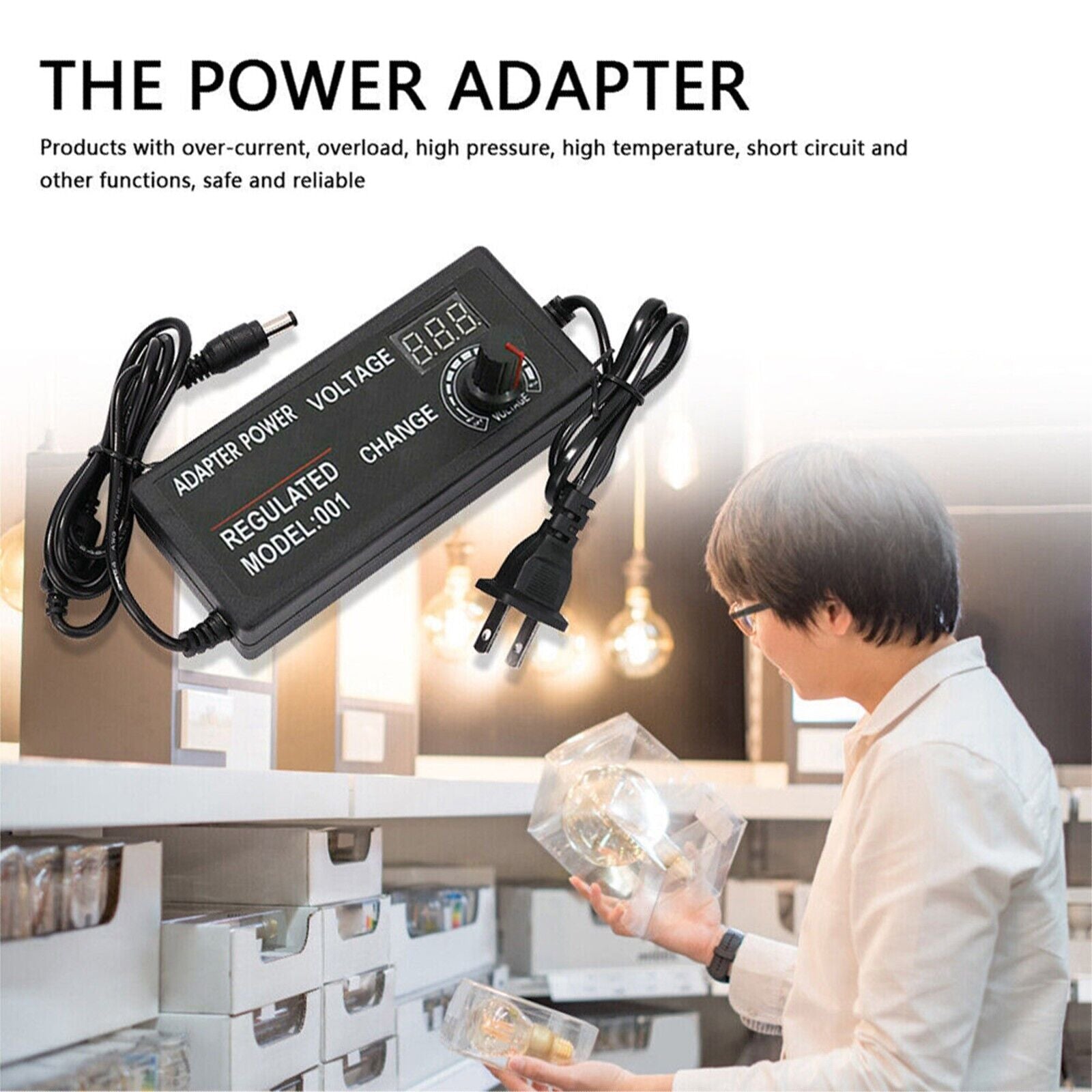 Adjustable Power Supplies Voltage 3 to 24V AC/DC Switch Power Supply LED Display
