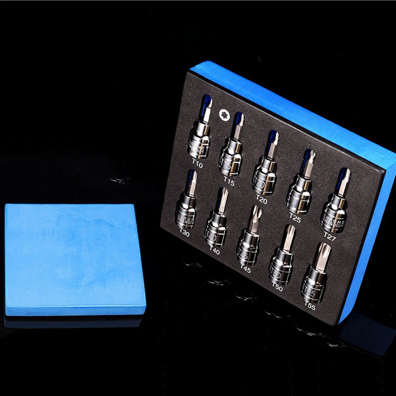 Socket Set 10-Piece Torx Socket Set T10 - T55 Drive Socket Set 3/8 Inches