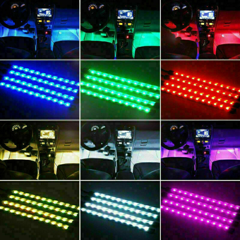 4X9 4X12 LED Car Interior Decor Neon Atmosphere Light Strip with Music Control