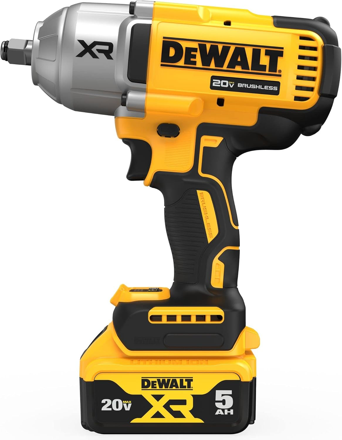 20V MAX Cordless Impact Wrench Kit, 20V MAX, 1/2" Hog Ring with 4-Mode Speed, Includes Battery, Charger and Kit Bag (DCF900P1)