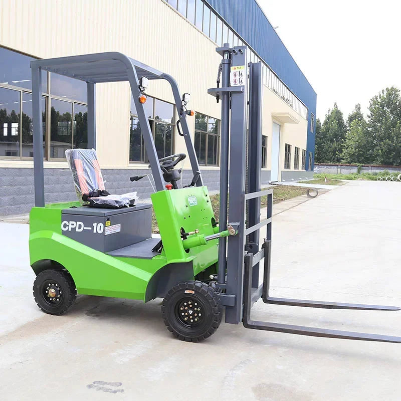 Mini 1Ton Forklifts 4 Wheel Electric Forklift Hydraulic Forklift Truck