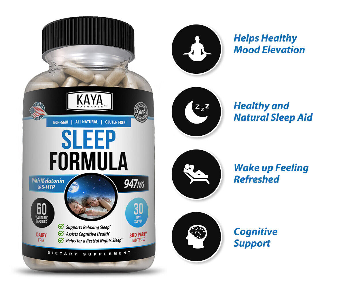 Deep Sleep Formula 60Ct, Fall Asleep & Stay Asleep, Melatonin Sleeping Aid