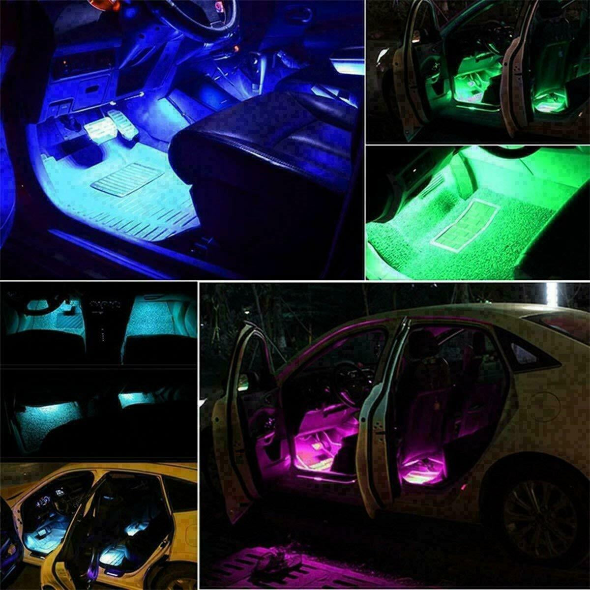 4X9 4X12 LED Car Interior Decor Neon Atmosphere Light Strip with Music Control