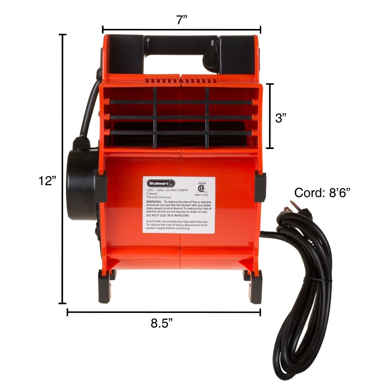Blower Fan 3-Speed Heavy-Duty Floor and Carpet Dryer 1600 W Portable Air Mover