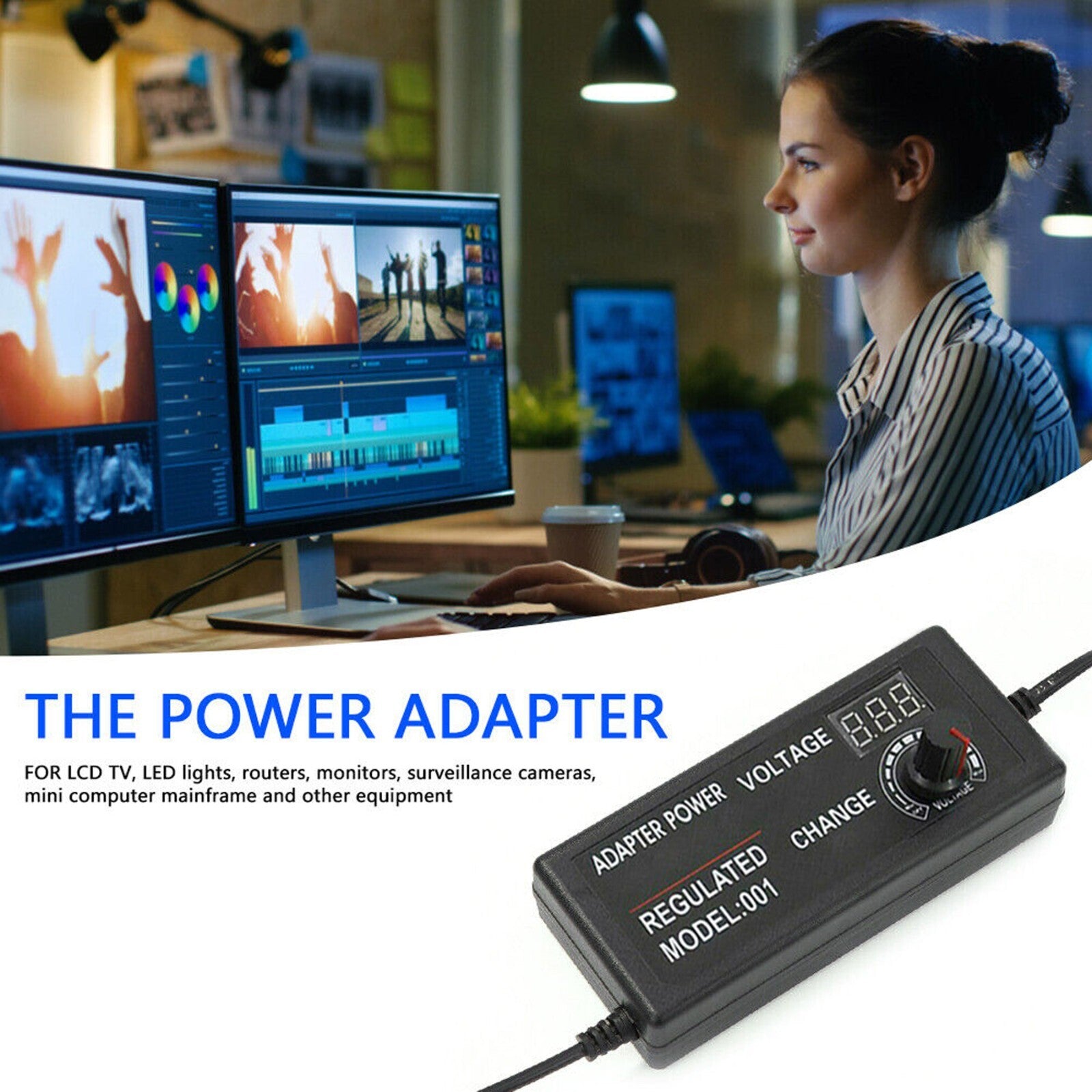Adjustable Power Supplies Voltage 3 to 24V AC/DC Switch Power Supply LED Display