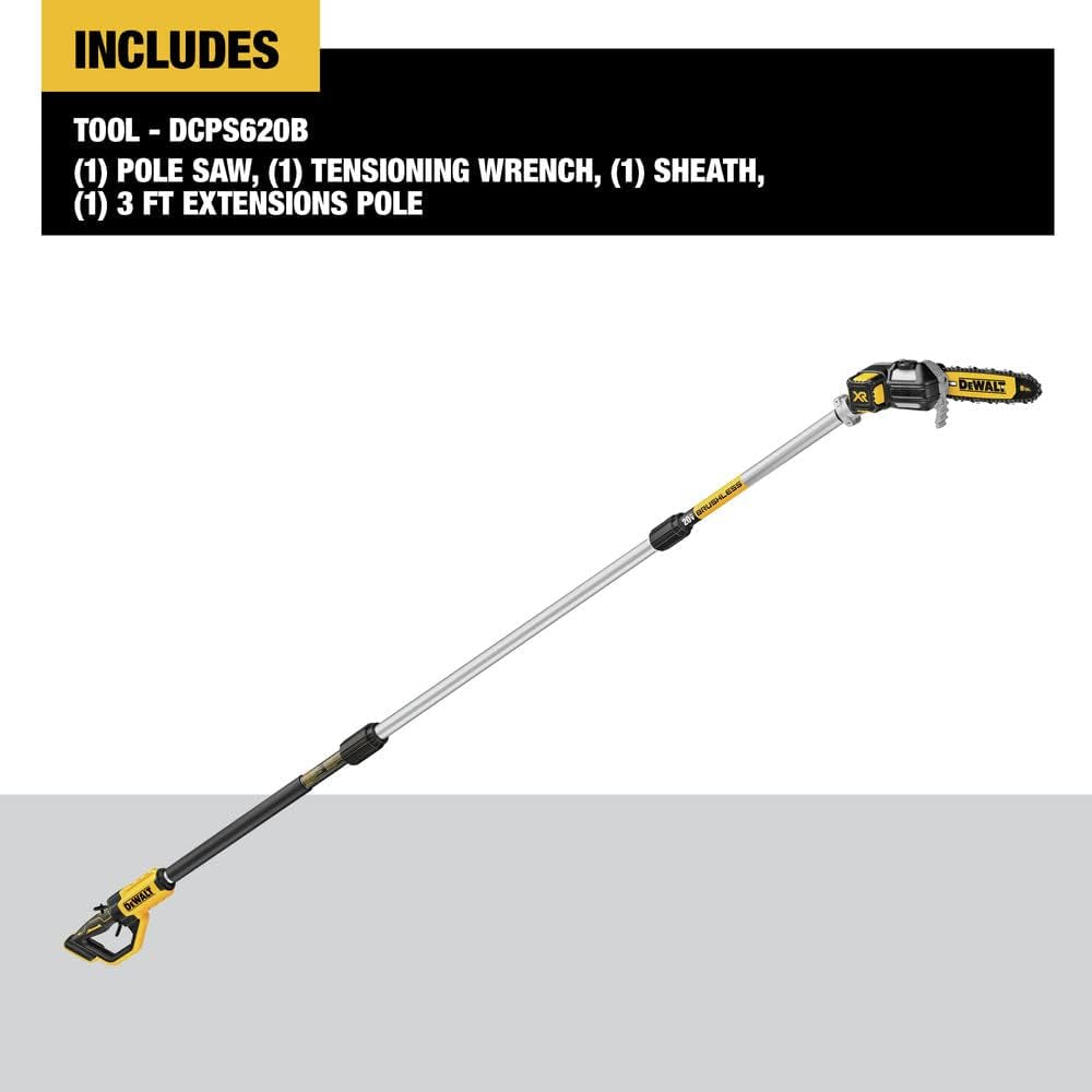 20V MAX* XR® Brushless Cordless Pole Saw (Tool Only-Battery & Charger Not Included) (DCPS620B)