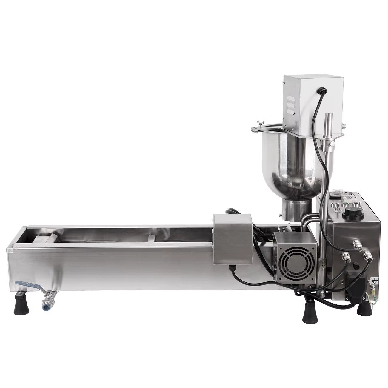 Large Production Automatic Mini Donut Machine Industrial Electric Waffle Donut Fryer for Corn Flour Mini Donut Maker New