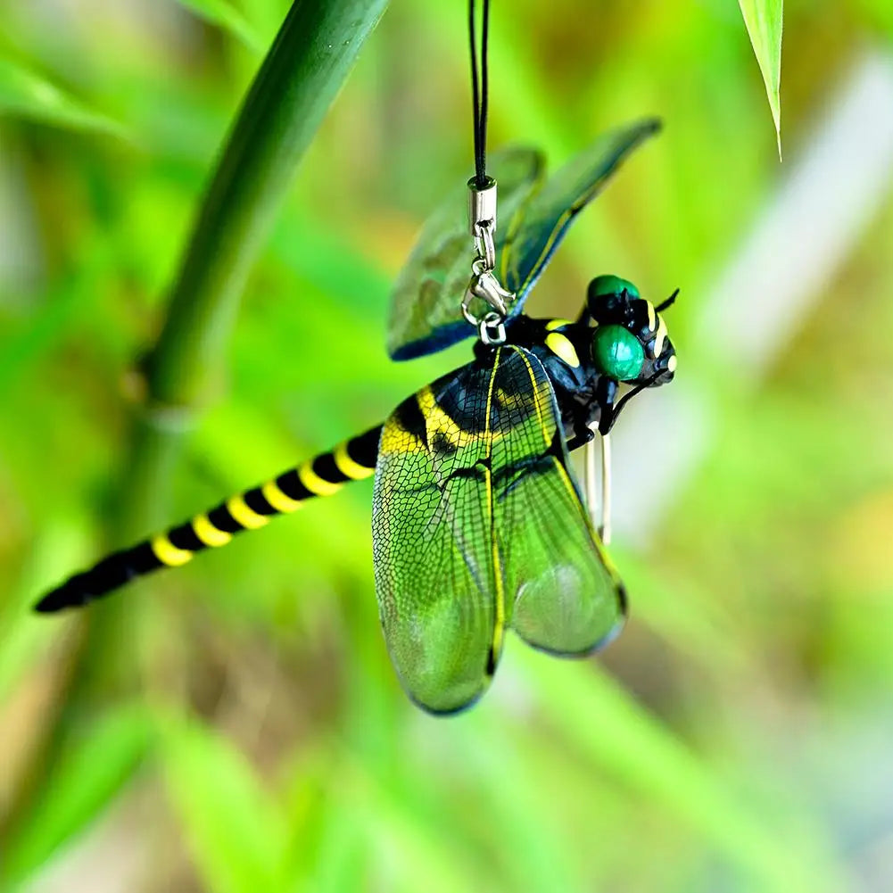 Simulation Dragonfly Outdoor Mosquito Repellent Insect Model Garden Hanging Ornaments 12CM