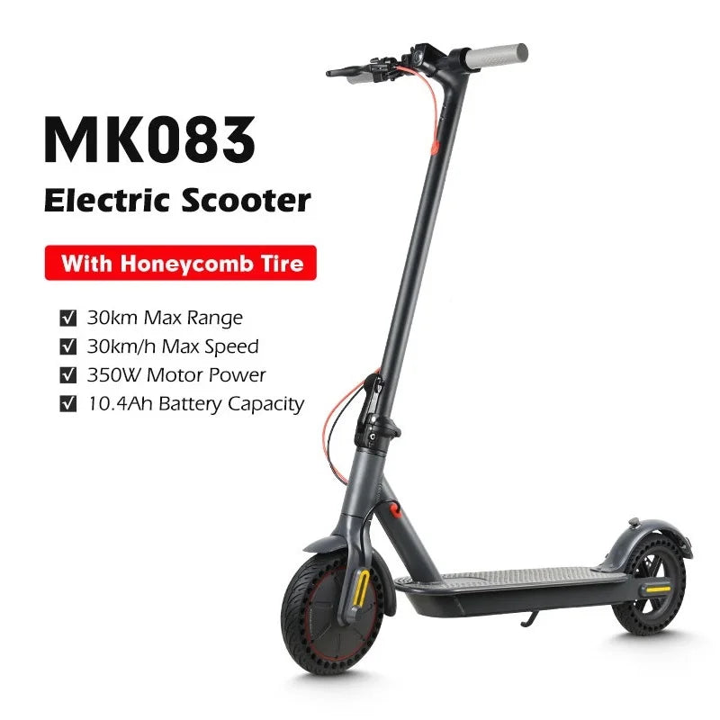 MK083 350W Electric Scooter for Adults 36V 10.4AH Max Range 30KM Folding E-Scooter Smart Kick Scooter