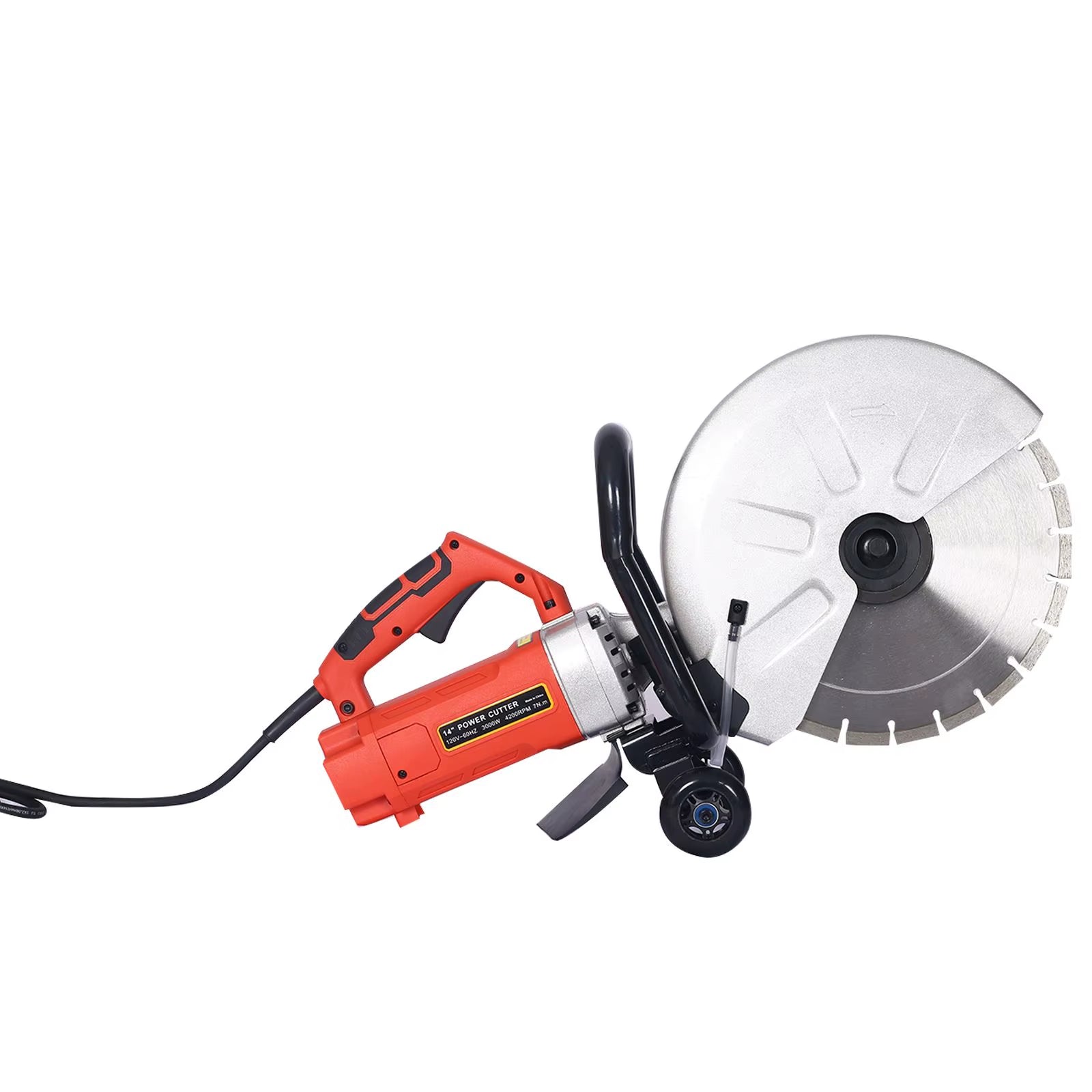 DB Electric 14\" Wet/Dry Concrete Cut off Saw 3000W with Water Line Attachment Guide Roller New & Used Condition Includes Blade