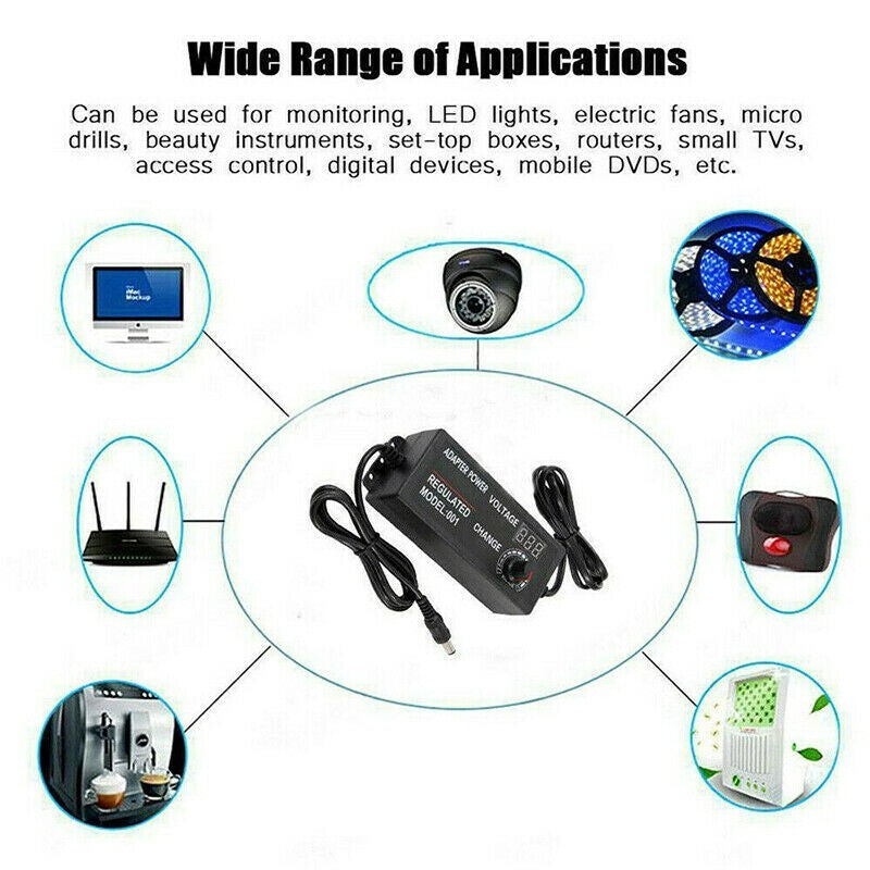 Adjustable Power Supplies Voltage 3 to 24V AC/DC Switch Power Supply LED Display