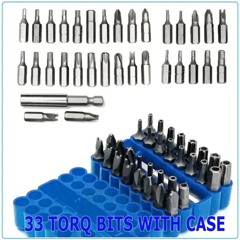 33 Tamper Proof Security Torq Hex Star Spanner Tri Wing Screwdriver Torx Bit Set